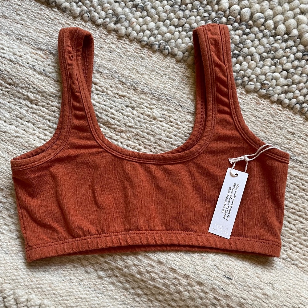 Shop Arq Wide Strap Bra Rust